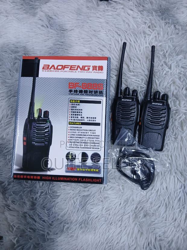 Wireless Longrange Walkie Talkies Bf-888s Security Radio