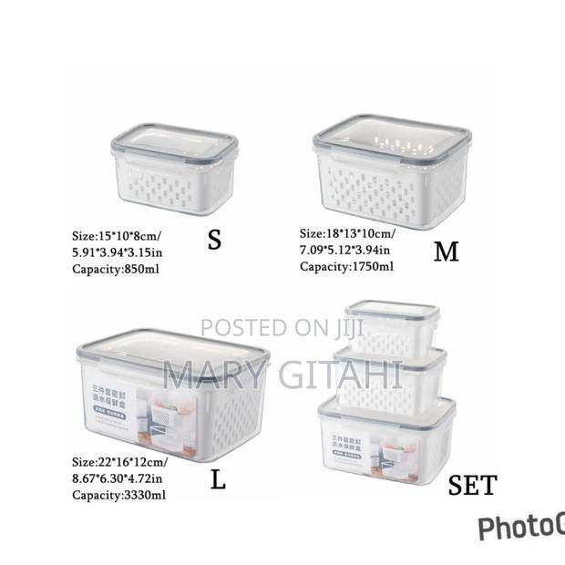 High-Quality Fridge Storage Containers(3 in 1)*