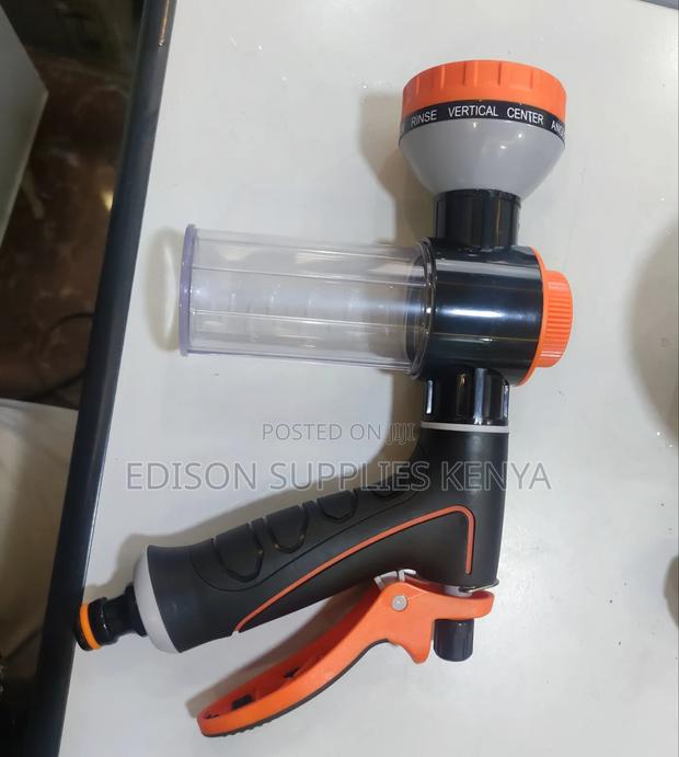 Water Gun Spray With Soap Bottle Hose Pipe Connector Nozzle - thumbnail 5