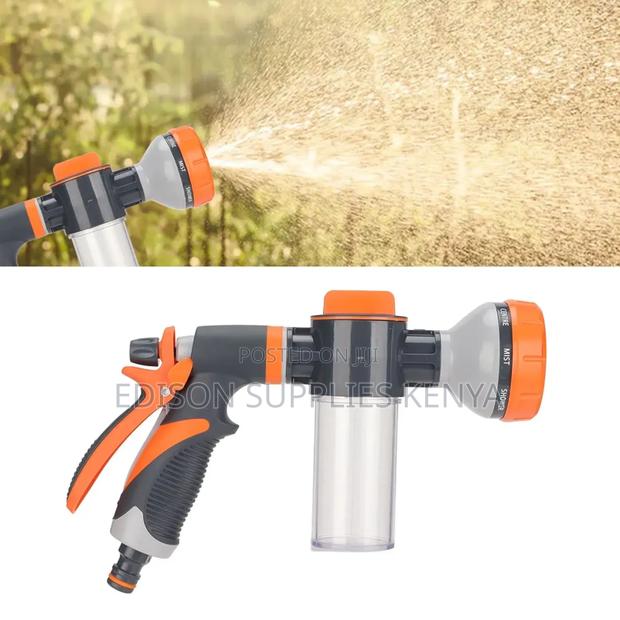 Water Gun Spray With Soap Bottle Hose Pipe Connector Nozzle - thumbnail 3