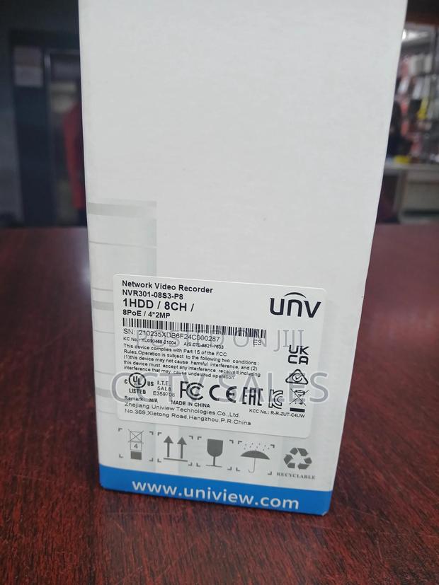 Nvr301-08s3-P8 8 Channel Uniview Network Video Recorder