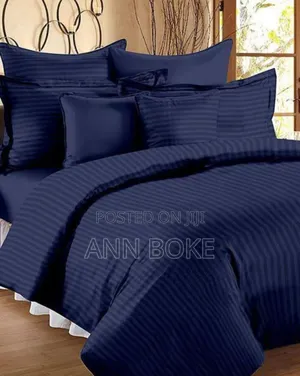 Striped Binded Duvet Set, Including One Bedsheet And