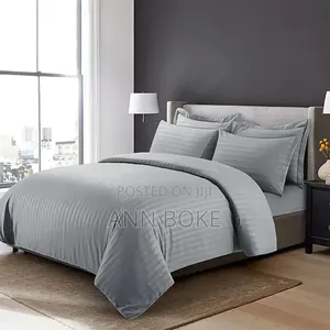Striped Binded Duvet Set, Including One Bedsheet And