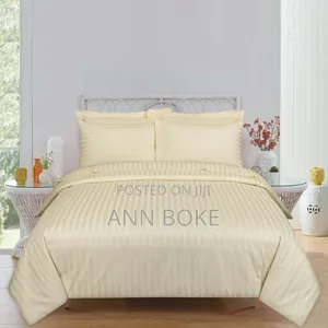 Striped Binded Duvet Set, Including One Bedsheet And