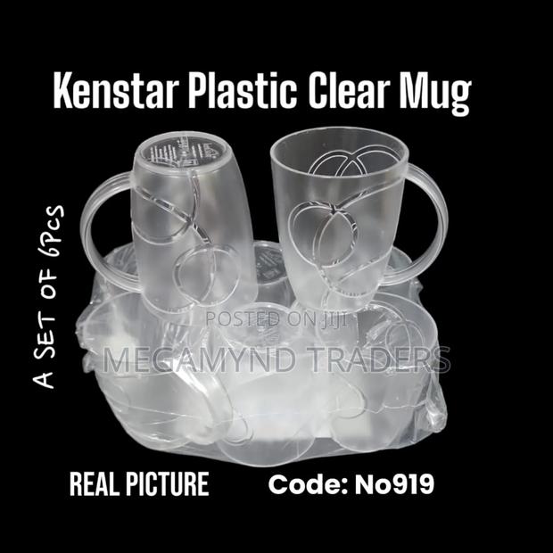 12pc Plastic Melamine Clear Mugs/ Tea Mug 500ml