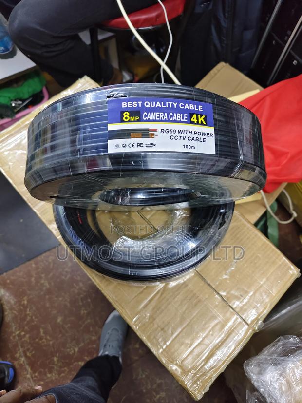 100m CCTV Cable With Power Coaxial Rg59 (Audio and Signal))
