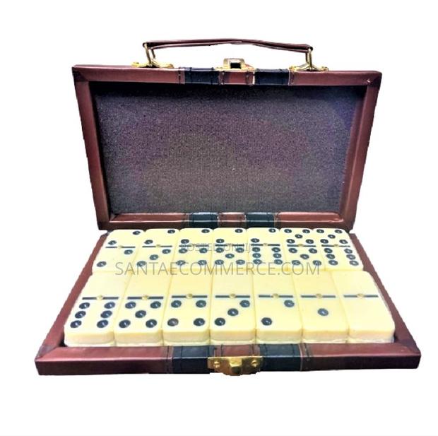 Dominoes Board Game With Durable Brown Case