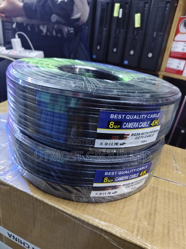 Five-Star Rg59 CCTV Coaxial Cable 100m With Power