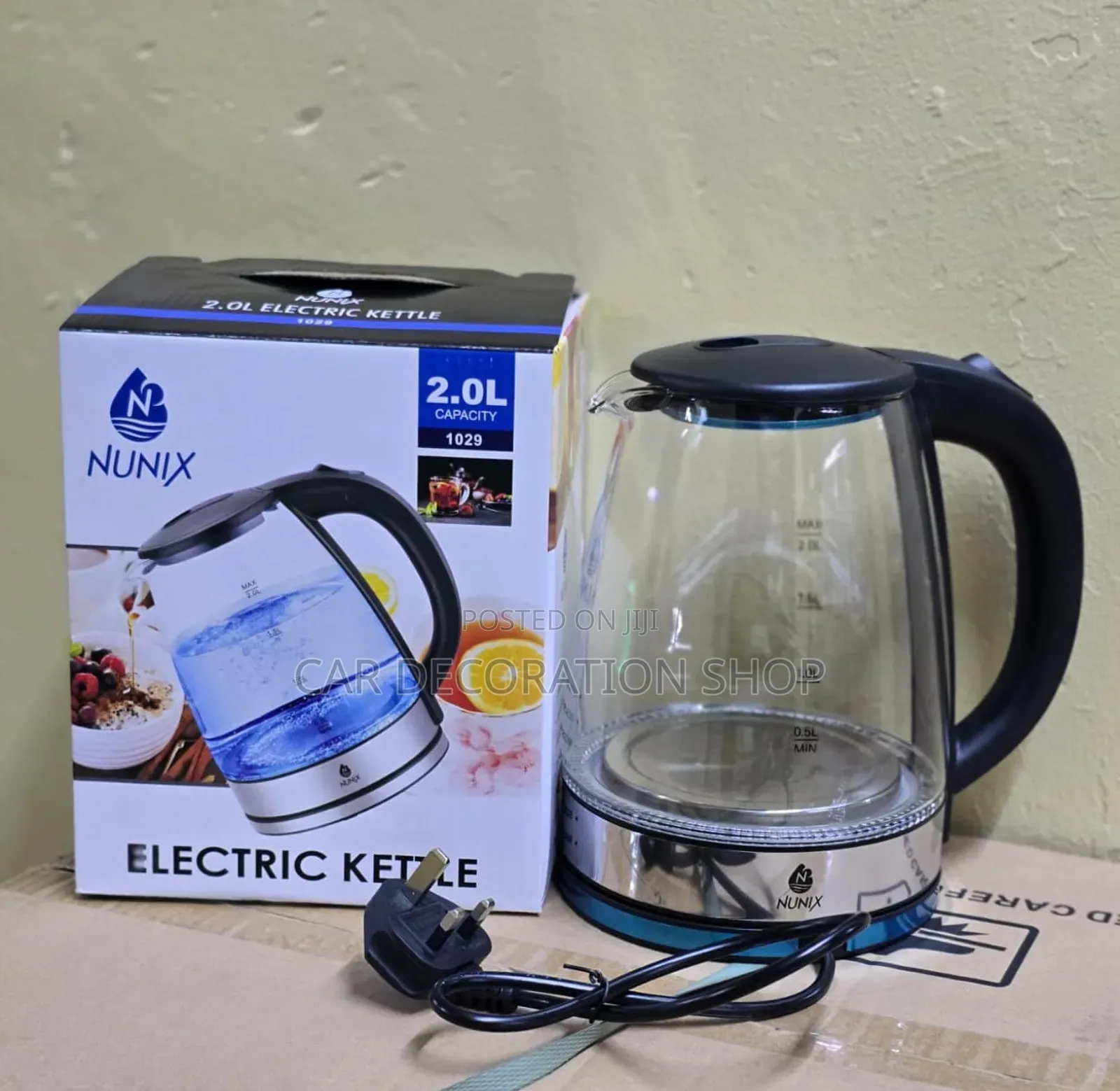 2ltr Fast Boiling Electric Glass Kettle With Led Light