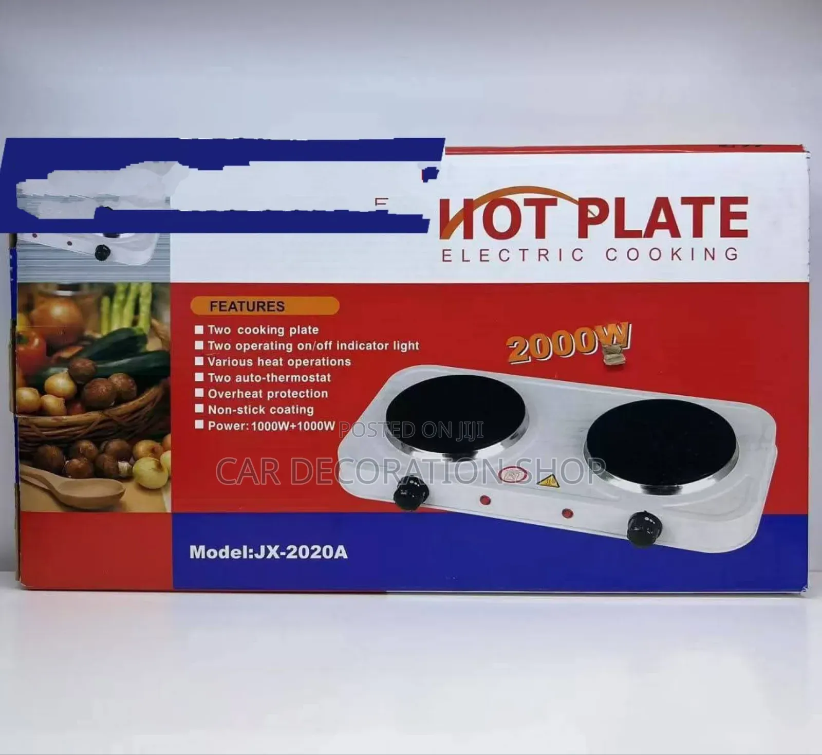 Electric Hot Plate Double Cast Iron 2burner 2000watts