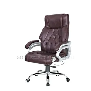 Brown Leather Ergonomic High Back Office Chair Sy5v