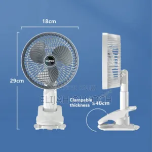 Rechargeable 3 Speed (3in1) Hang Clamp or Stand Desktop Fan