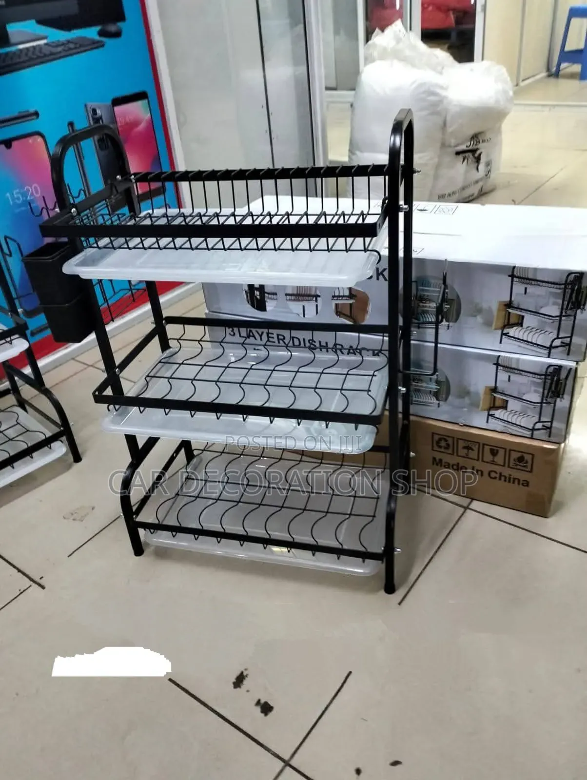 3 Shelves Multifunctional Stainless Steel Rustroof Dish Rack