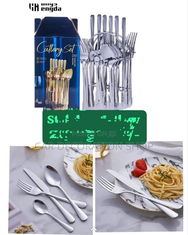 Dining Classy 24pc Silver Complete Curtlery Set