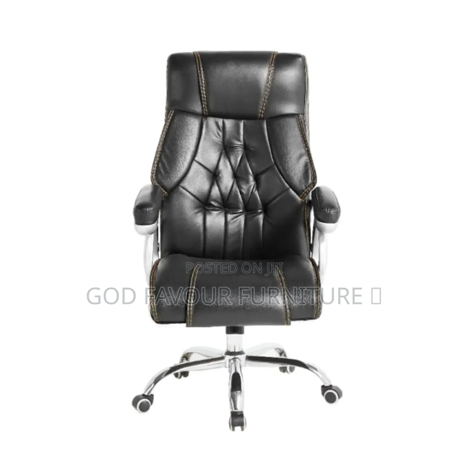 Quality Pu Leather Swivel Executive Black Office Chair Gd4z