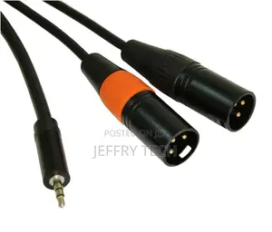 6ft Premium 3.5mm TRS Stereo Male to 2 Xlrinchinch Male Y-Br