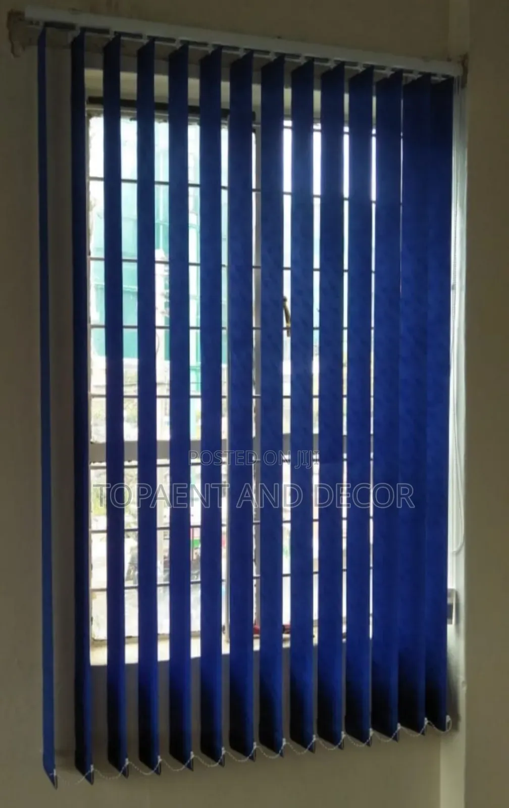Navy Blue Stylish Vertical Blinds for Perfect Window Makeove