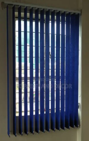 Navy Blue Stylish Vertical Blinds for Perfect Window Makeove