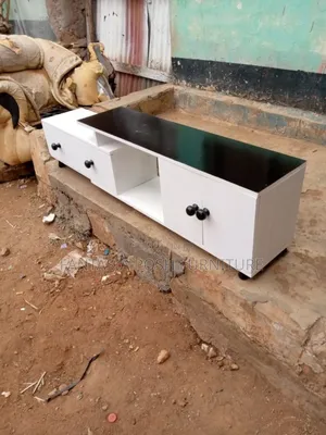 Lux Black White Tv Stand