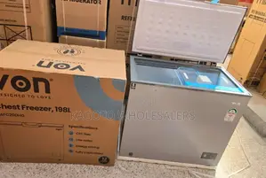 Von 198l Chest Deep Freezer (Silver Body) VFR-198lf