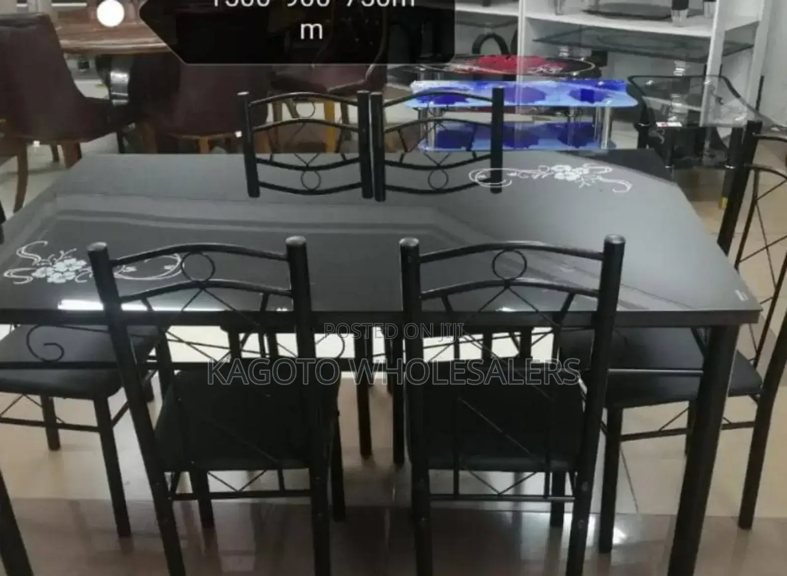 Big Executive 6 Sitter Dinning (Black Color) D-06