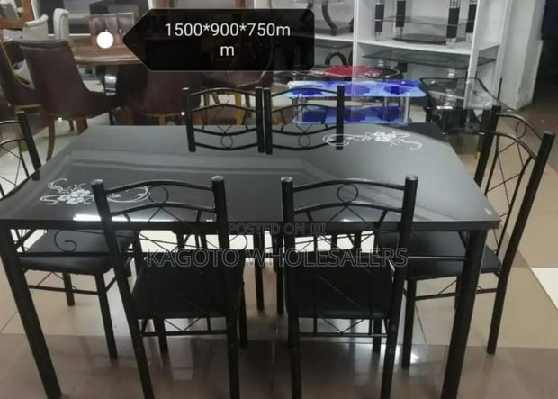 Big Executive 6 Sitter Dinning Table (Black New Model) D-06