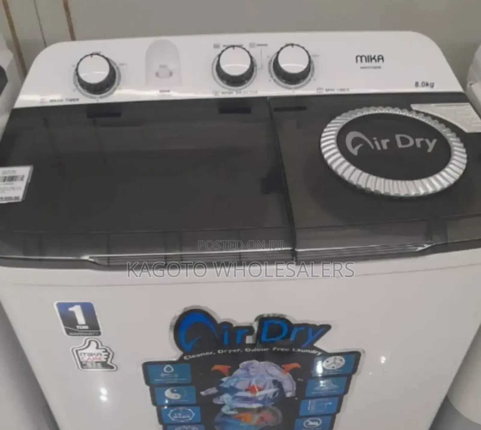Mika 8kgs Semi Automatic Twin Washing Machine M/Tw*