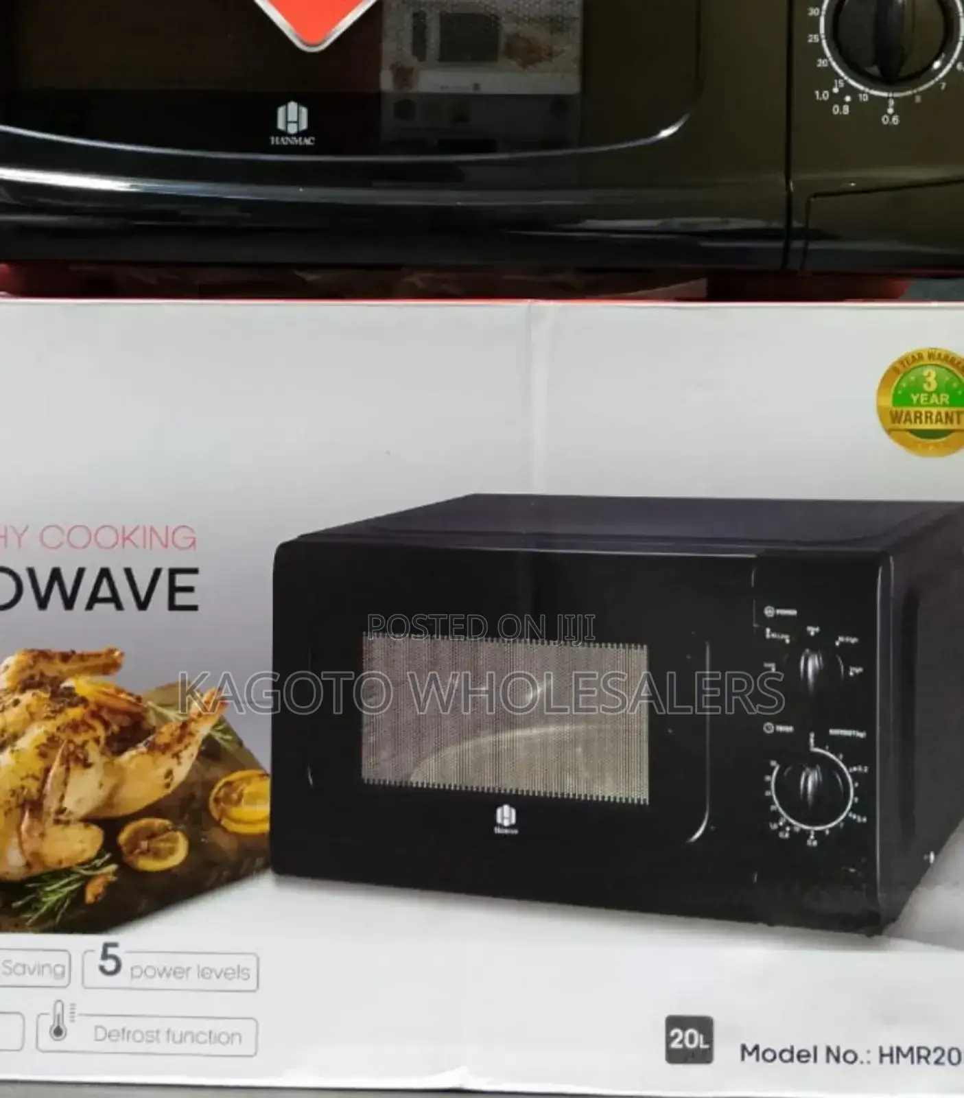 Hanmac 20litres Manual Black Microwave (3 Yrs Warrant) H*
