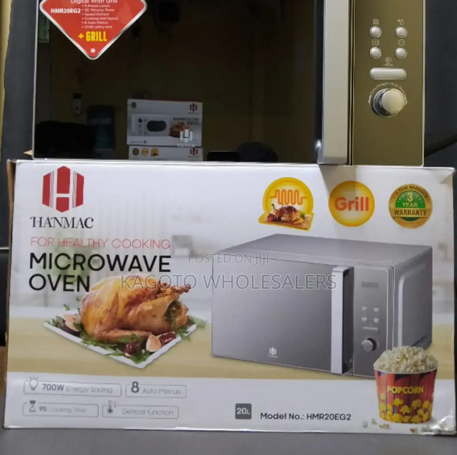 Hanmac 20ltrs Digital + Grill Microwave (3 Years Warranty)M*