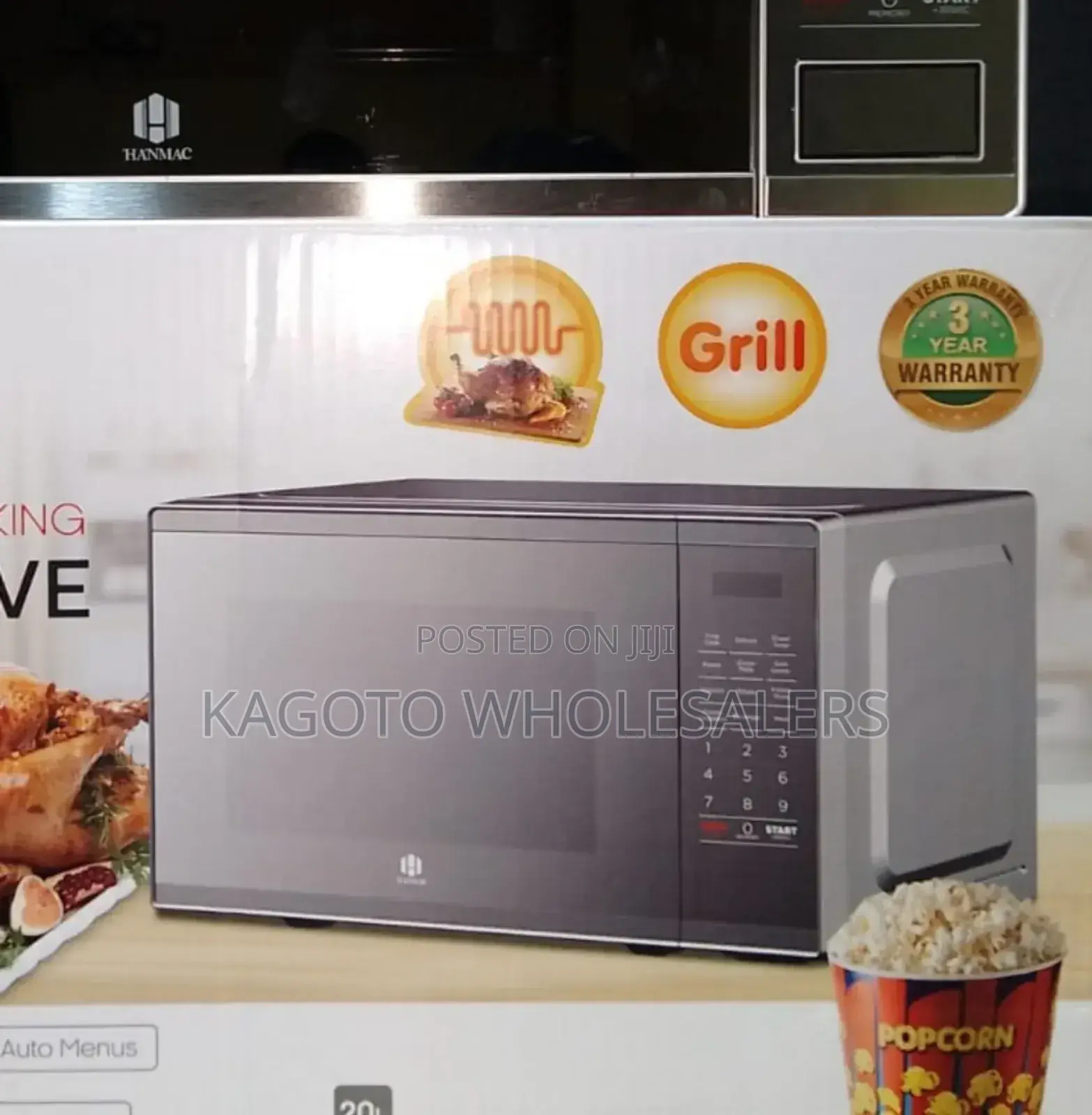 Silver Hanmac 20ltr Digital Plus Grill Microwave Oven H20/Mg