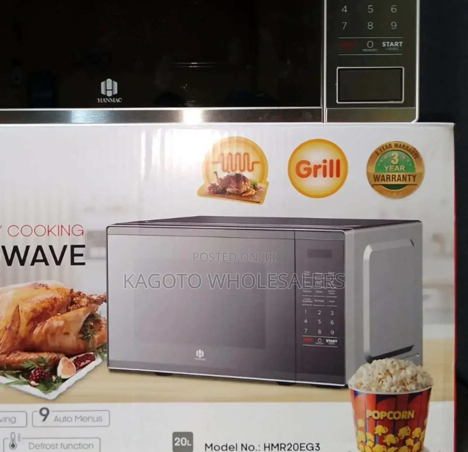 Silver Hanmac 20ltr Digital Plus Grill Microwave H20/Mg