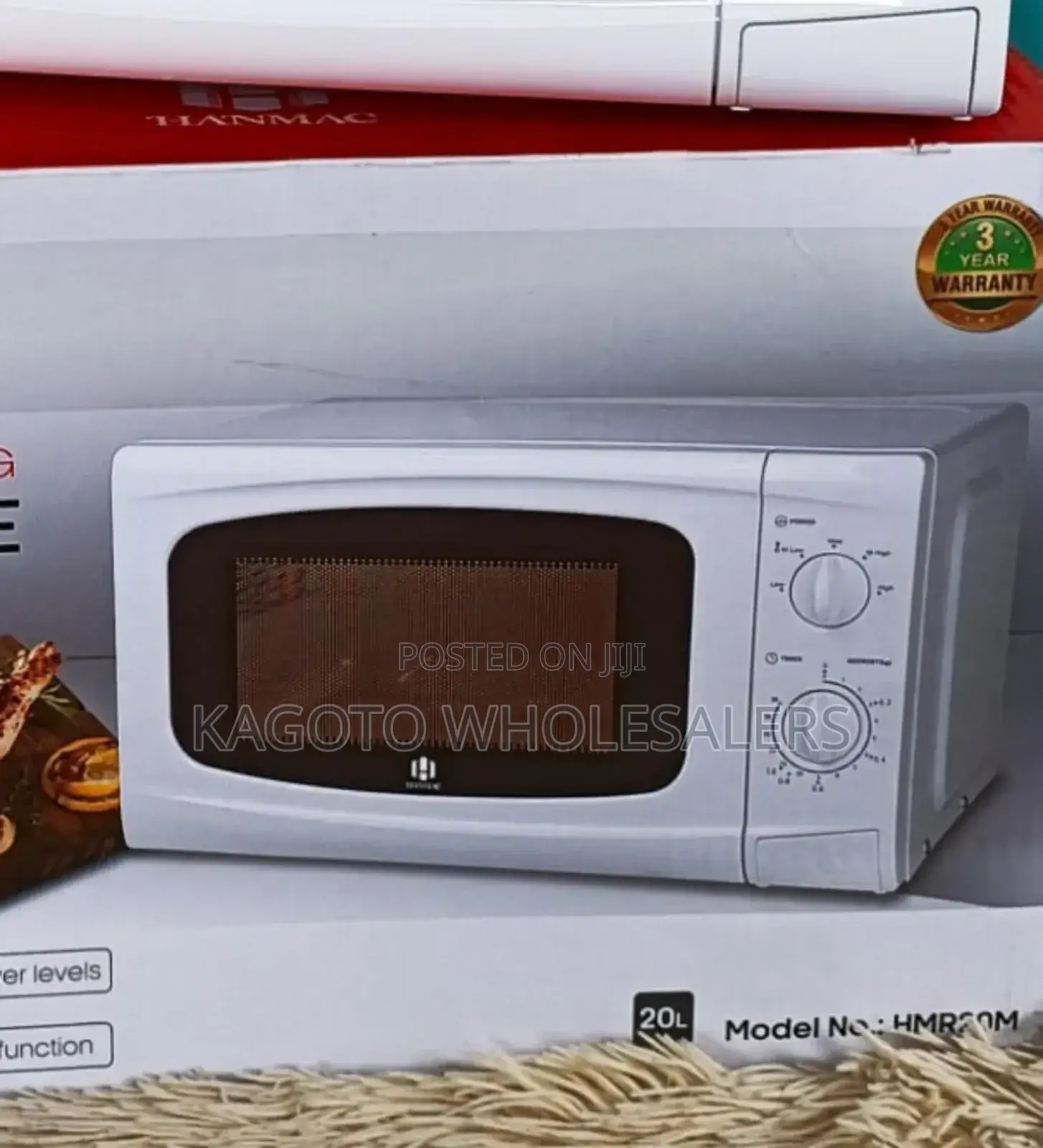 White Hanmac 20ltrs Manual Microwave (3yr Warrant) Hr20/W3