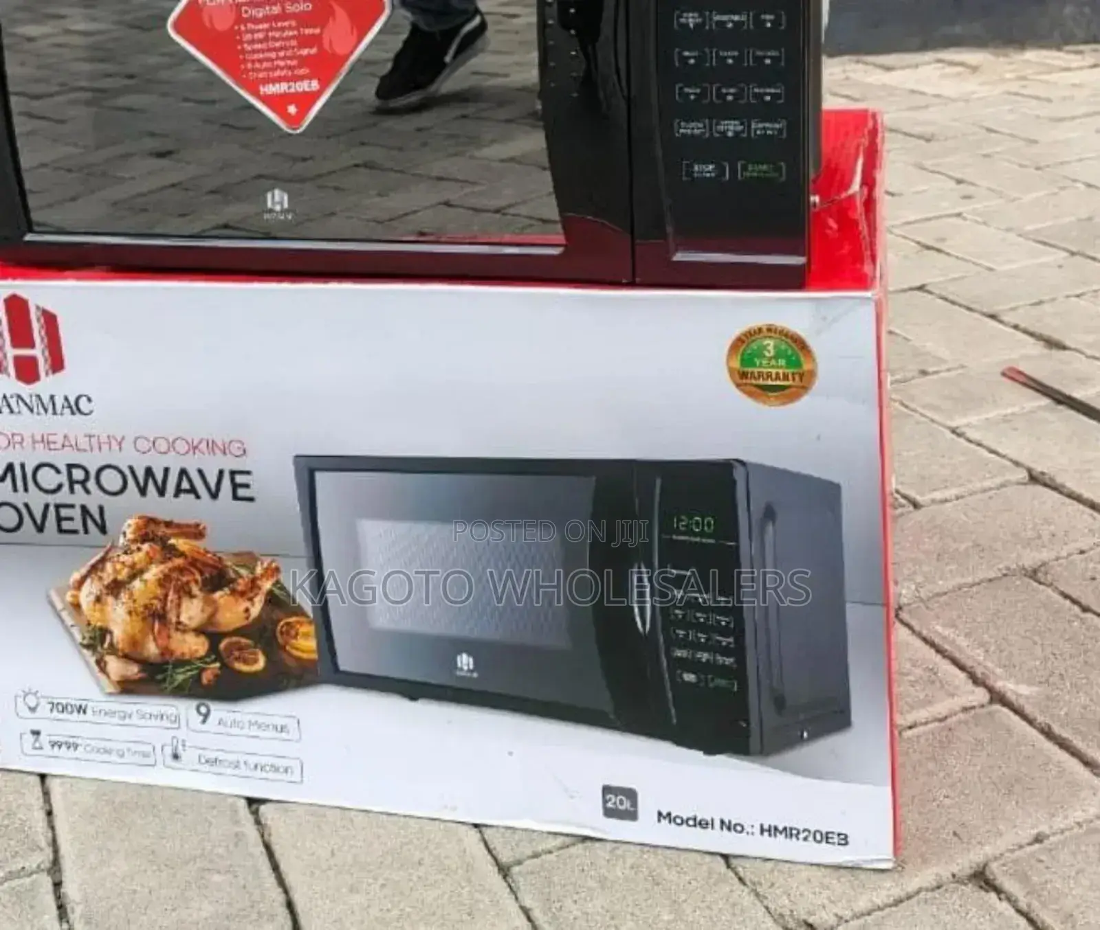 Black New Model 20 Litres Hanmac Digital Microwave *Hm