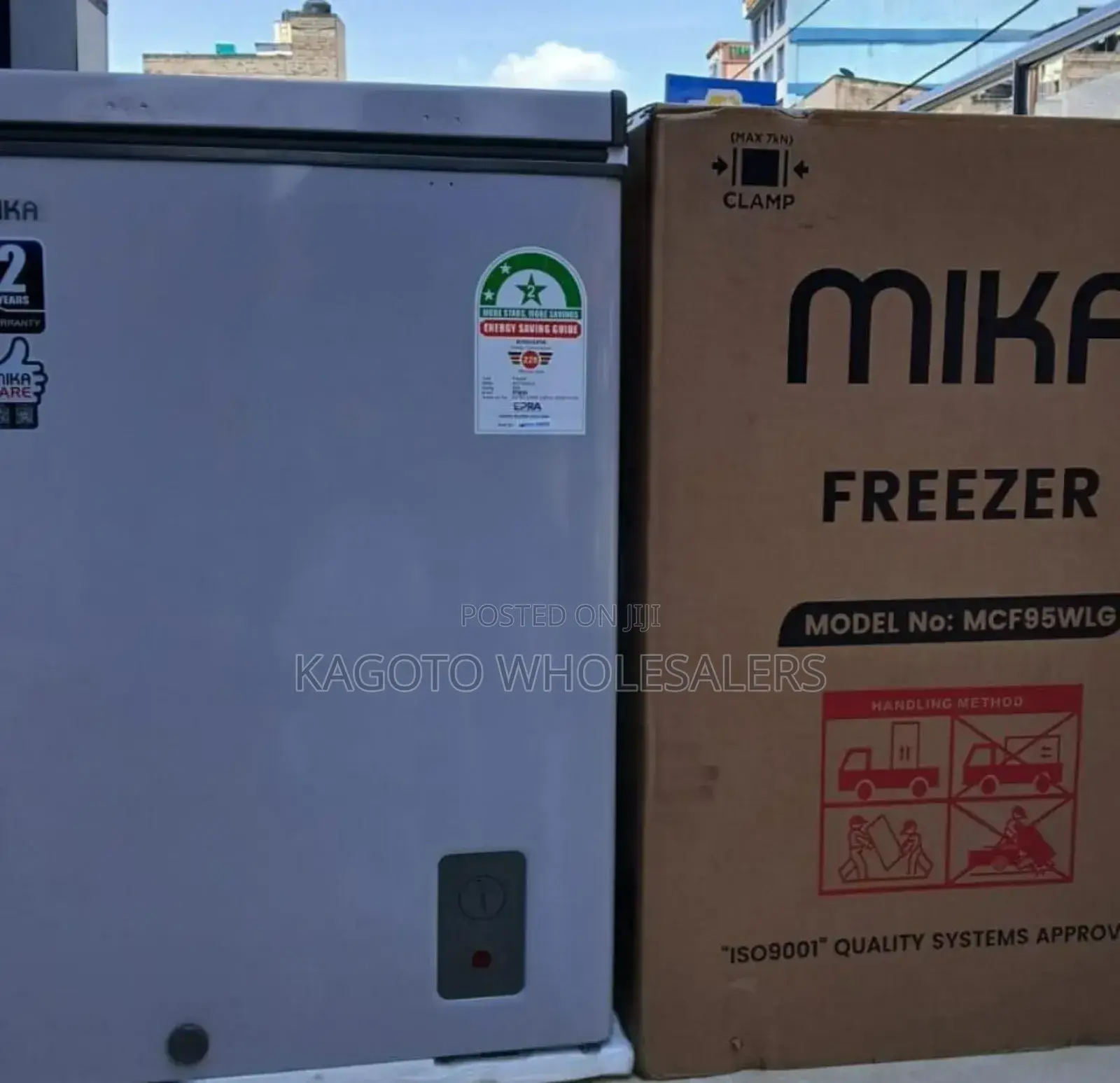 95 Litres Mika Chest Freezer (Silver Body) M*95l