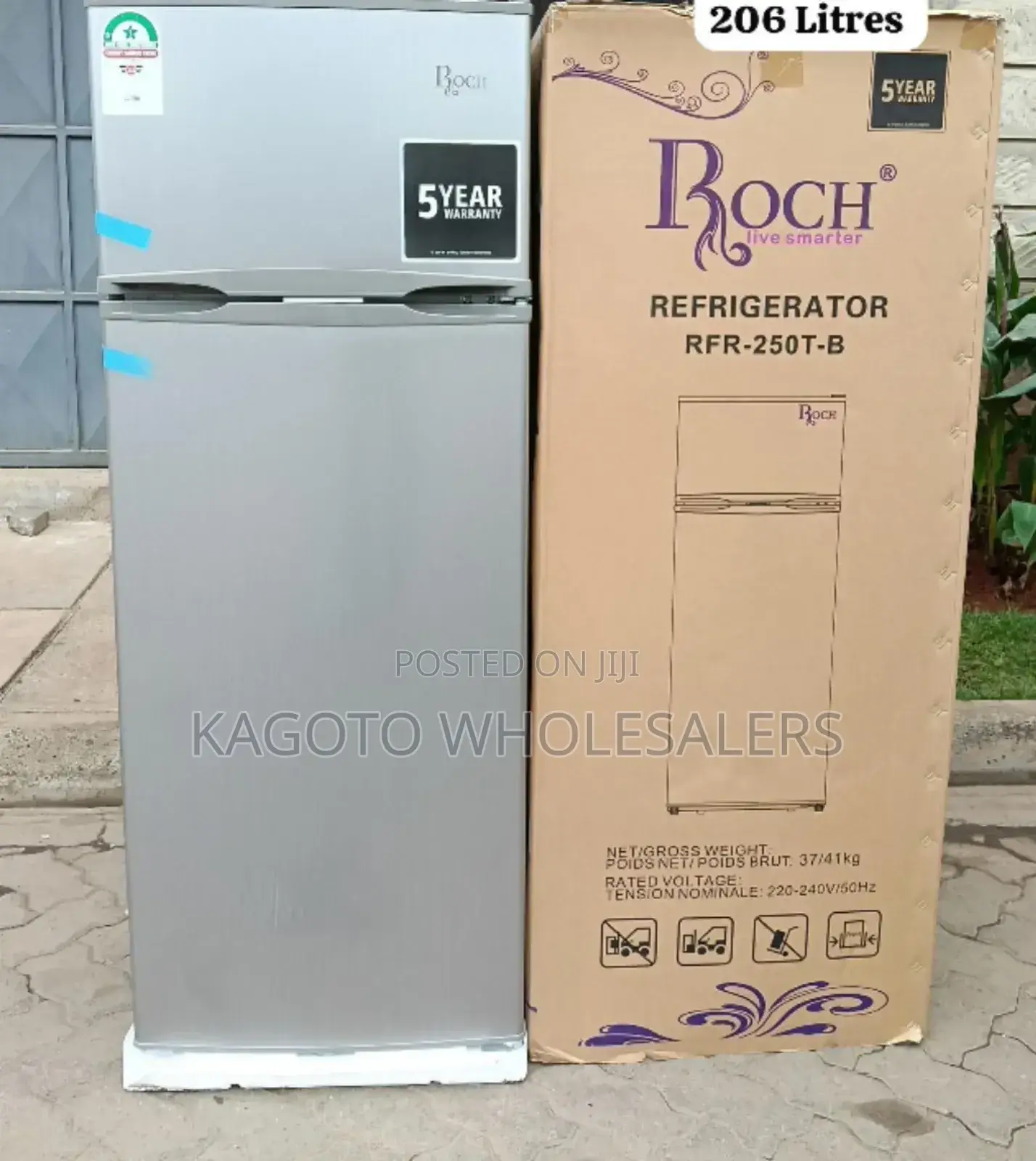 Roch 205 LTR RFR-250dt Double Door Refrigerator R205*