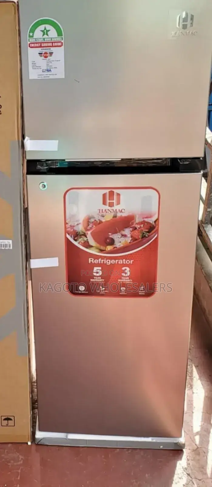 Hanmac 173litres Double Door Refrigerator Hm-173rf