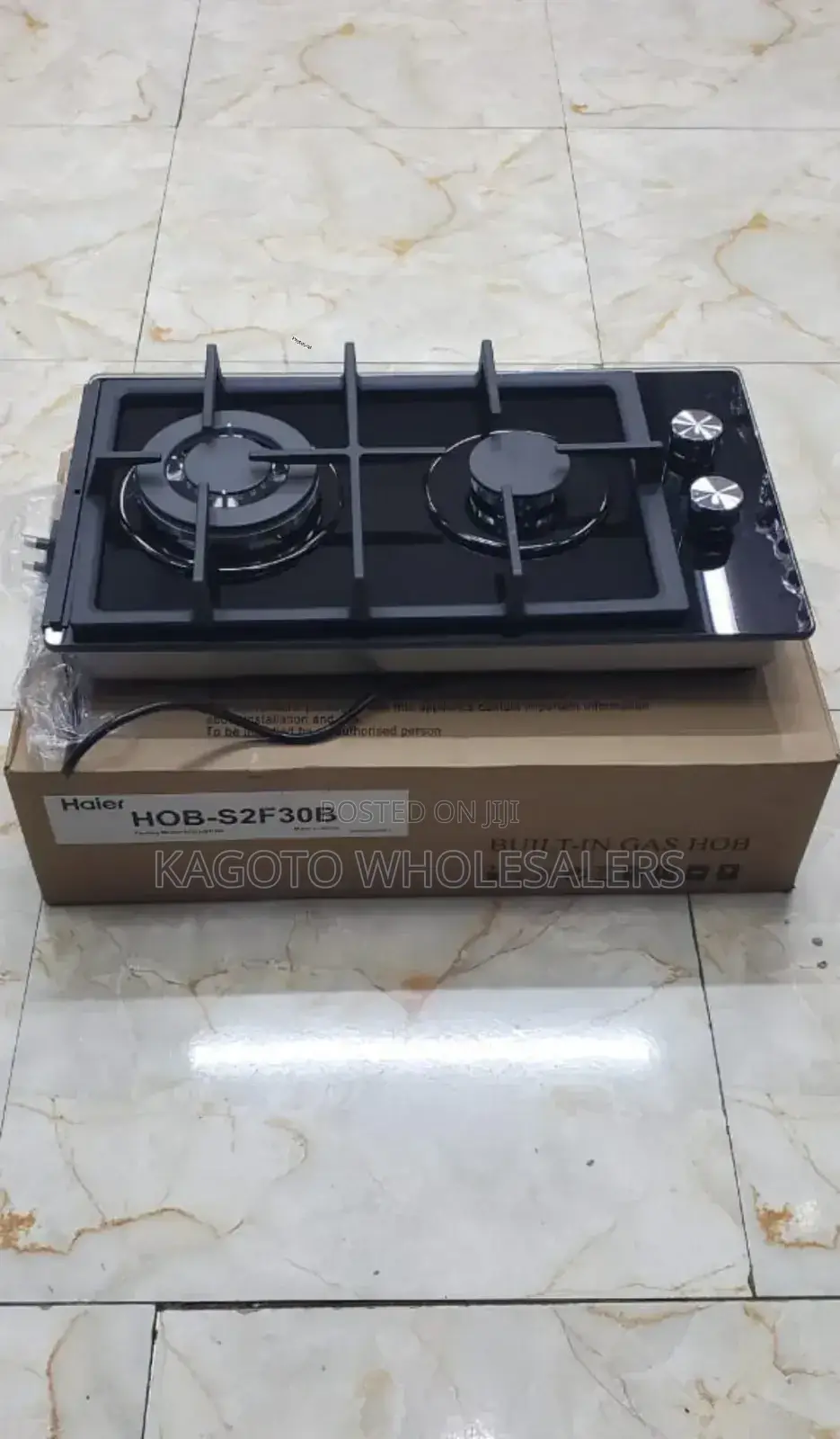 Haier Glass Inbuilt 2 Burner + Wok Burner Hob Cooker H2b*