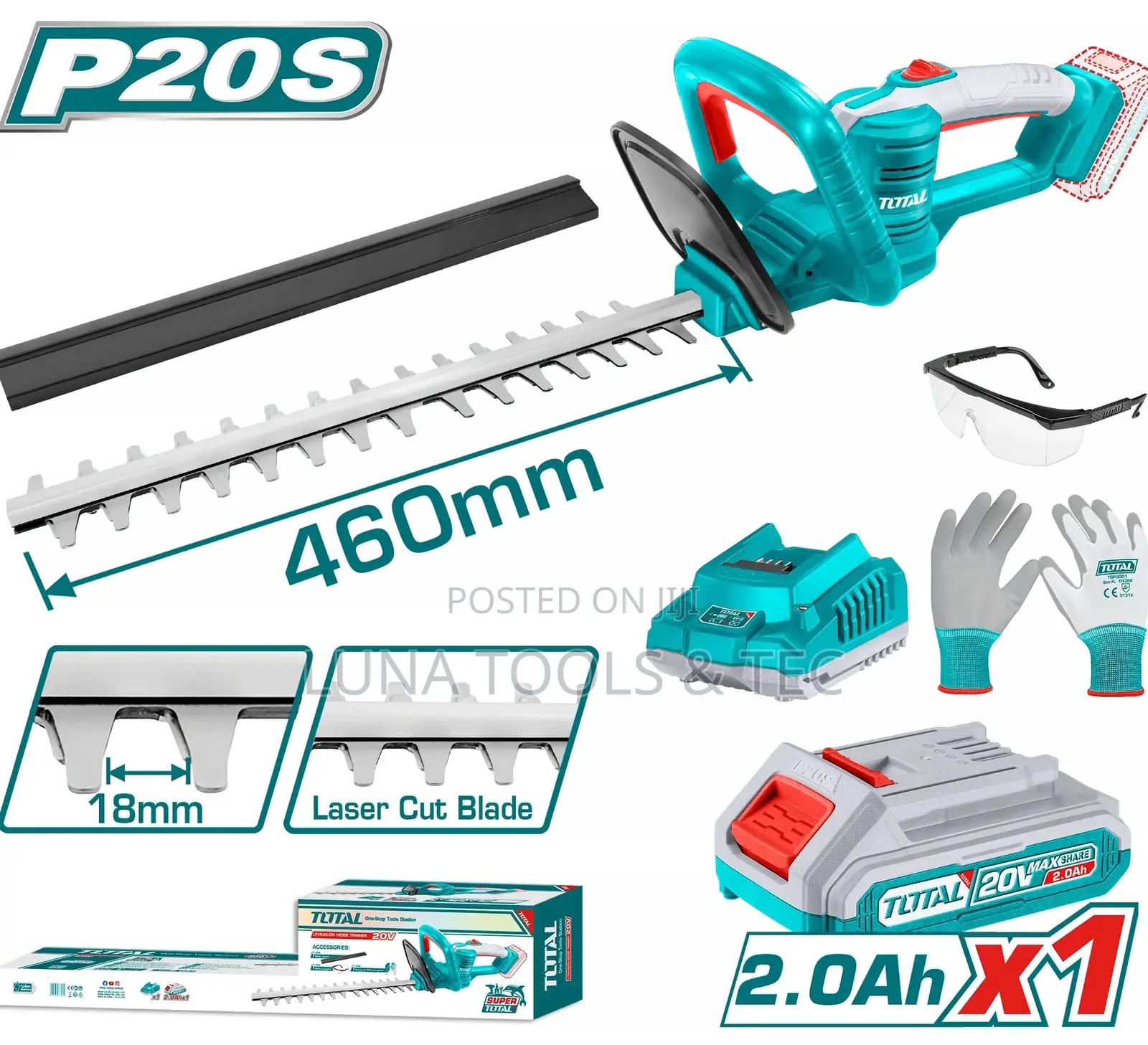 Total Thtli20461 Lithium-Ion Hedge Trimmer 20v