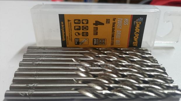 4mm 10 PCS HSS Twist Drill Bit.Metal.Steel.Alu.4" Dmax Power