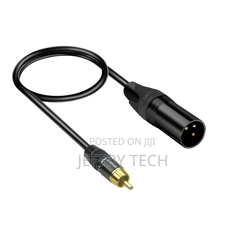 XLR Male to Rca Male Interconnect Audio Cable Gold Plated