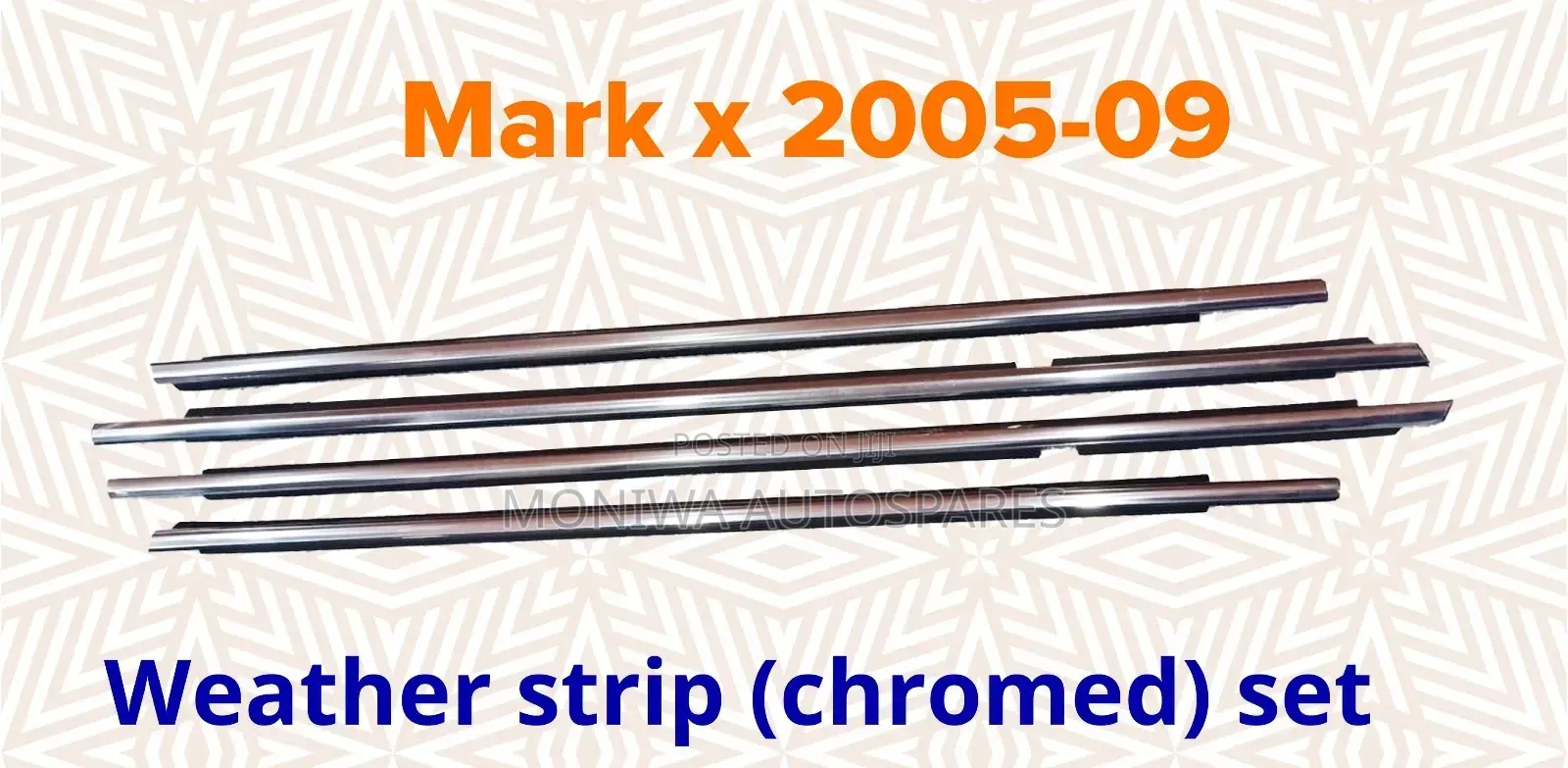 Weather Strip Mark X 2005-2009 Chrome