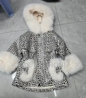 Fancy Heavy Animal Print Fur Coats for Kids