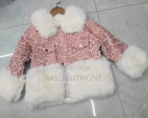 Fancy Heavy Animal Print Fur Coats for Kids