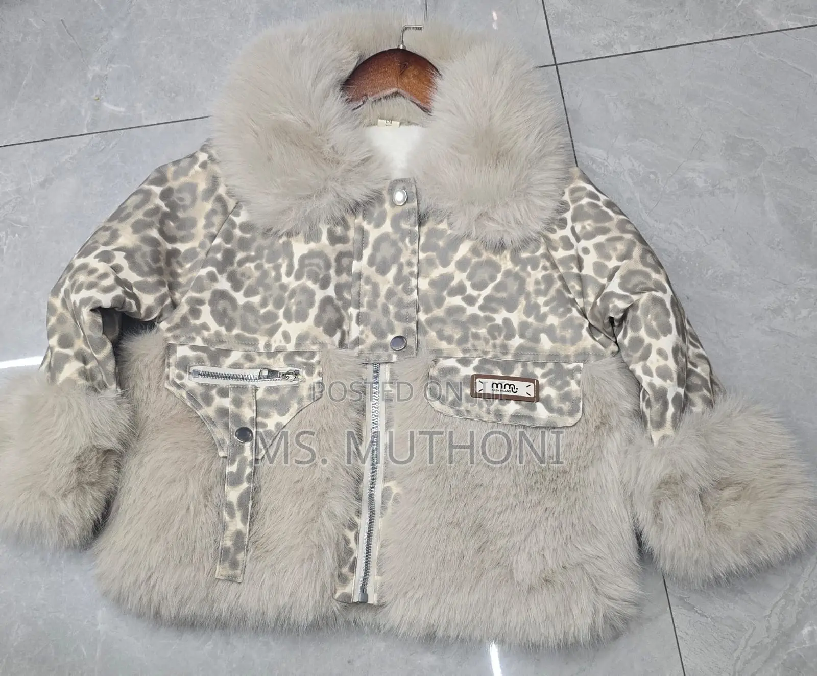 Fancy Heavy Animal Print Fur Coats for Kids