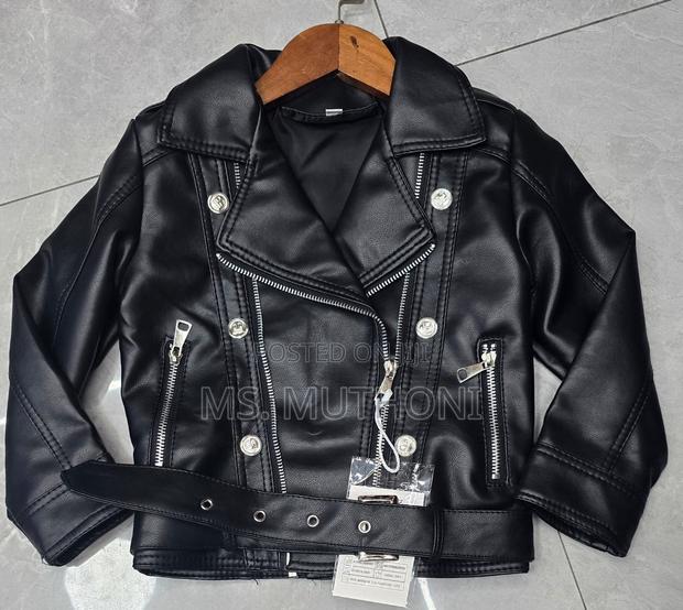 Multiple Zips Black Kids Soft Leather Jackets 1-9yrs - thumbnail 3