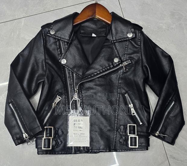 Multiple Zips Black Kids Soft Leather Jackets 1-9yrs - thumbnail 5