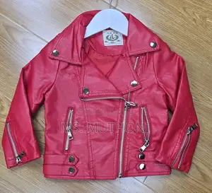 Unique Colors Kids Pu Leather Jackets 1-9yrs Red / Green