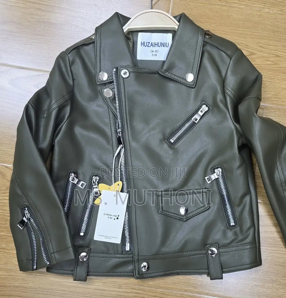 Unique Colors Kids Pu Leather Jackets 1-9yrs Red / Green