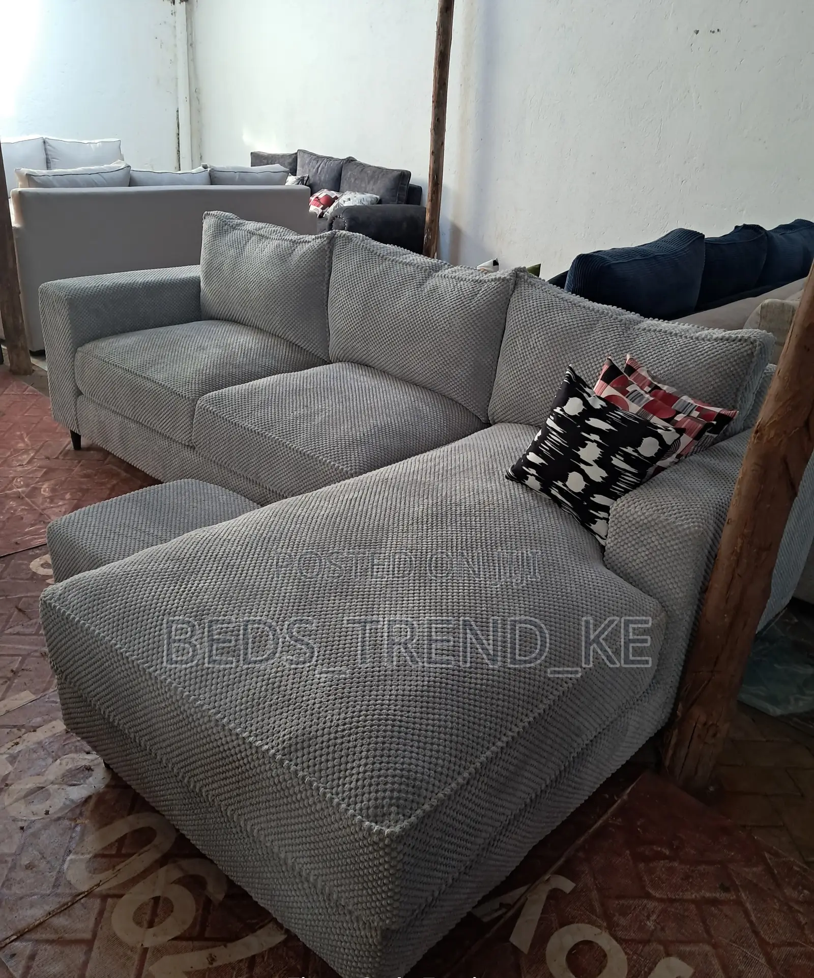 Sleek Modern 6 Seater L Sofa