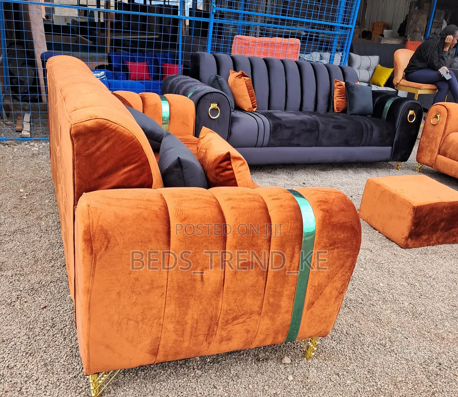 Sturdy 7 Seater Modern Sofa 3,3,1